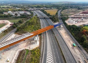 HS2 team slides 4,600t viaduct over live M6 motorway