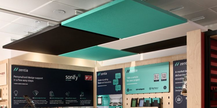 Zentia refreshes ceiling installation at Material Source Studio Glasgow